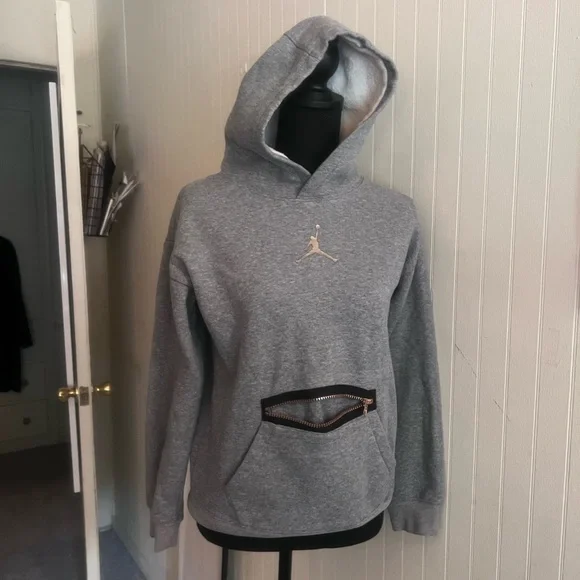 Jordan Kids Gray Hoodie sz L - Picture 2 of 5